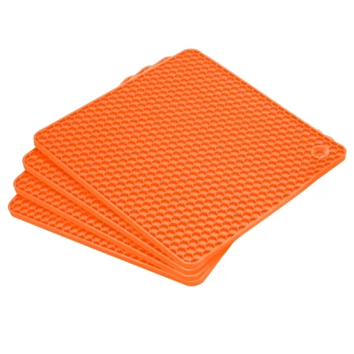 Unique Bargains Silicone Square Hot Pans Pads Heat Resistant Non-Slip Trivets 4 Pcs 12 Unique Bargains Silicone Square Hot Pans Pads Heat Resistant Non-Slip Trivets 4 Pcs - Image 10