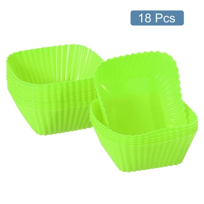 Unique Bargains Silicone Flower Shaped Reusable Cupcake Baking Cups 2.75 Inch 4 Unique Bargains Silicone Flower Shaped Reusable Cupcake Baking Cups 2.75 Inch - Image 2