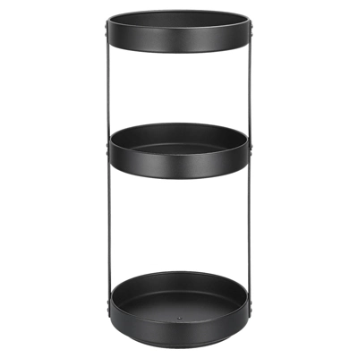 Unique Bargains Rotating Metal Condiment Turntable Lazy Susan Spice Rack Black 6 Unique Bargains Rotating Metal Condiment Turntable Lazy Susan Spice Rack Black - Image 4