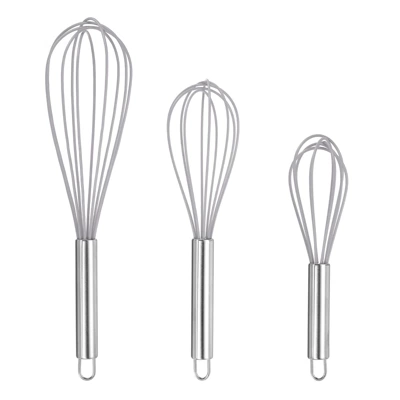 Unique Bargains Stainless Steel Silicone Non-Stick Coated Heat-Resistant Whisk 3 Pcs 13 Unique Bargains Stainless Steel Silicone Non-Stick Coated Heat-Resistant Whisk 3 Pcs - Image 11