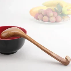 Unique Bargains Natural Grain Home Kitchen Brown Soup Spoon 11" Length 1 Pc -Kitchen Tools Shop GUEST c4fab7d7 7087 4ee0 b953 17f39e6f5dc0