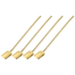 Unique Bargains Stainless Steel Reusable Long Handle Shovel Shaped Spoon Straws 4 Pcs -Kitchen Tools Shop GUEST c5188661 6e64 4c50 9ebd 06a2b8a0792e