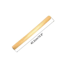 Unique Bargains Home Kitchen Wooden Flour 40.2 X 2.8cm Rolling Pins Beige 1 Pc