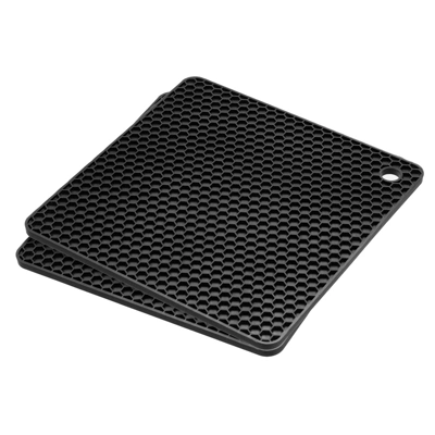 Unique Bargains Silicone Heat Resistant Non-Slip Drying Mat Trivet Mats Black 2 Pcs 5 Unique Bargains Silicone Heat Resistant Non-Slip Drying Mat Trivet Mats Black 2 Pcs - Image 3