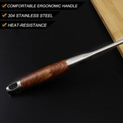 Unique Bargains Kitchen Cooking Utensil Wooden Handle Soup Ladle 14.2 Inch Silver Tone 1 Pc -Kitchen Tools Shop GUEST c896a085 857d 4273 80c1 a4b261d66b95