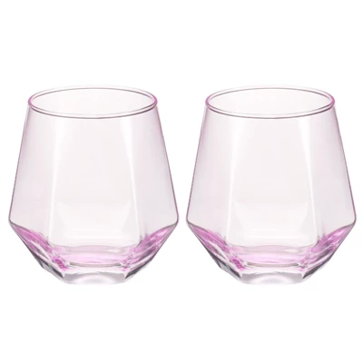 Unique Bargains Textures Walls Rims Diamond Whiskey Glasses 2 Pcs 10 Unique Bargains Textures Walls Rims Diamond Whiskey Glasses 2 Pcs - Image 8