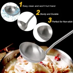 Unique Bargains Restaurant Kitchen Cooking Utensil Soup Ladle 14 Inch Silver Tone 1 Pc -Kitchen Tools Shop GUEST caf69e4c 3cc6 41ef ad27 3845c67eebf0