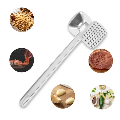Unique Bargains Meat Tenderizer Mallet Silver Tone 1Pc 6 Unique Bargains Meat Tenderizer Mallet Silver Tone 1Pc - Image 4