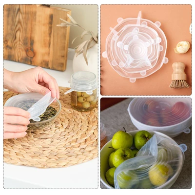 Unique Bargains Reusable Silicone Stretch Lids For Bowls And Food Covers 3 Sets 6 Unique Bargains Reusable Silicone Stretch Lids For Bowls And Food Covers 3 Sets - Image 4