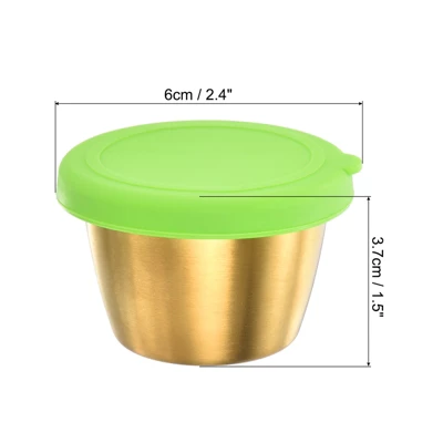 Unique Bargains Reusable Leak Proof Metal Green Condiment Containers With Lids 3 Unique Bargains Reusable Leak Proof Metal Green Condiment Containers With Lids