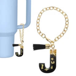 Unique Bargains Resin Lightweight Decorative Tassel Keychain Handle Charm Black With Gold Foil 1 Pc -Kitchen Tools Shop GUEST cca88c45 fb02 473b b8d4 d8983032896b