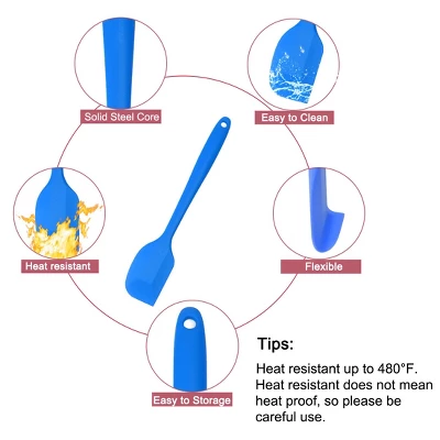 Unique Bargains Kitchen Cooking Baking Silicone Heat Resistant Non Stick Spatula 3 Unique Bargains Kitchen Cooking Baking Silicone Heat Resistant Non Stick Spatula
