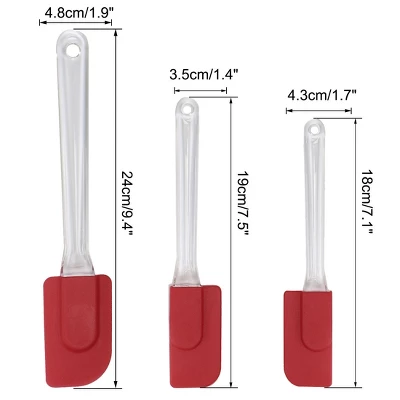 Unique Bargains Flexible Heat Resistant Non-scratch Non Stick Spatula 3 Pcs 3 Unique Bargains Flexible Heat Resistant Non-scratch Non Stick Spatula 3 Pcs