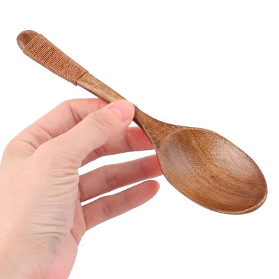 Unique Bargains Restaurant Kitchen Tableware Porridge Soup Wooden Spoon Brown 7.3'' Long 2 Pcs 4 Unique Bargains Restaurant Kitchen Tableware Porridge Soup Wooden Spoon Brown 7.3'' Long 2 Pcs - Image 2