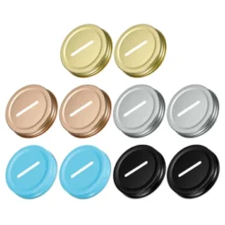 Unique Bargains Canning Jars Cover Regular Mouth Tin Plate Caps Inserts Coin Slot Bank Lids 2.76" Multicolored -Kitchen Tools Shop GUEST ce0ad2ca 0ff6 4808 9162 5f6937d92045