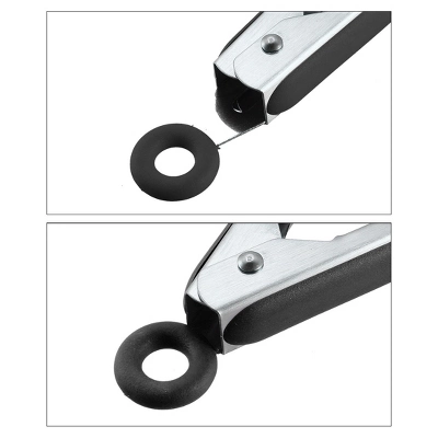 Unique Bargains Stainless Steel Silicone Tip Locking Mechanism Kitchen Tongs 1 Set 5 Unique Bargains Stainless Steel Silicone Tip Locking Mechanism Kitchen Tongs 1 Set - Image 3
