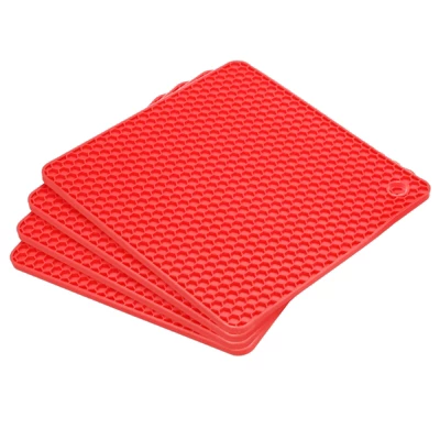 Unique Bargains Silicone Square Hot Pans Pads Heat Resistant Non-Slip Trivets 4 Pcs 13 Unique Bargains Silicone Square Hot Pans Pads Heat Resistant Non-Slip Trivets 4 Pcs - Image 11