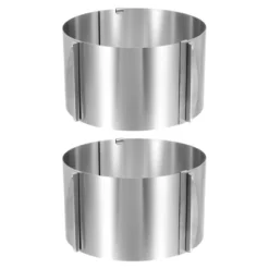 Unique Bargains Stainless Steel Round Adjustable Nonstick Cake Ring 2 Pcs -Kitchen Tools Shop GUEST d1d958a6 a6e9 44fd a4aa 5007d422d98e