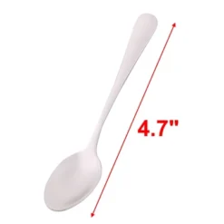 Unique Bargains Kitchen Stainless Steel Coffee Tea Spoon Silver Tone 12'' Length 4 Pcs