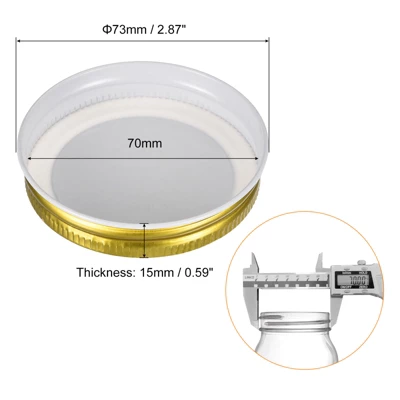 Unique Bargains Leak Proof Tinplate Regular Mouth Mason Jar Lids 16 Pcs 3 Unique Bargains Leak Proof Tinplate Regular Mouth Mason Jar Lids 16 Pcs