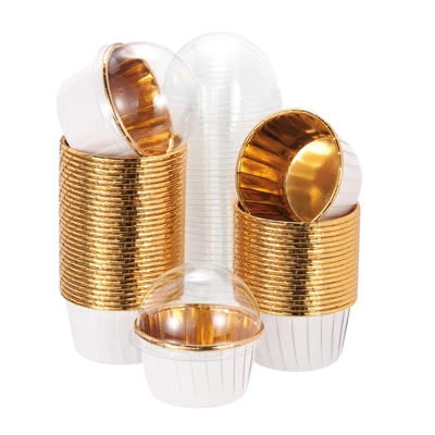 Unique Bargains Round Greaseproof Single-sided Aluminum Foil Cupcake Liners For Party 50 Pcs 6 Unique Bargains Round Greaseproof Single-sided Aluminum Foil Cupcake Liners For Party 50 Pcs - Image 4