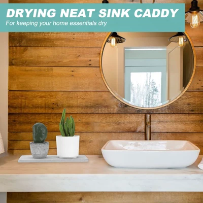 Unique Bargains Dish Drying Mats Fast Water Absorbent Diatomite Tray 4 Unique Bargains Dish Drying Mats Fast Water Absorbent Diatomite Tray - Image 2