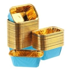 Unique Bargains Greaseproof Single-sided Aluminum Foil Cupcake Liners For Party 50 Pcs -Kitchen Tools Shop GUEST d48dec9d 9f4c 4f54 b5df 3aaa96103356