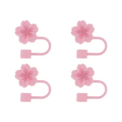 Unique Bargains Begonia Flower Straw Cover Cap 4 Pcs -Kitchen Tools Shop GUEST d4b84393 e58b 4789 a829 c9d5a6a4a6d1