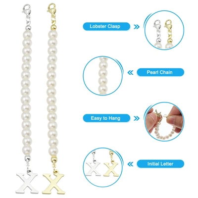 Unique Bargains Identification Handle Letter Charm Accessories Gold & Silver Tone 2 Pcs 5 Unique Bargains Identification Handle Letter Charm Accessories Gold & Silver Tone 2 Pcs - Image 3