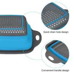 Unique Bargains Collapsible Colander Set Square Foldable Strainer With Handle Space Saving -Kitchen Tools Shop GUEST d4e1ddd6 0f2e 4f94 ba60 d4fd246985a2