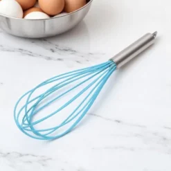 Unique Bargains 12" 6-Wire Whisk Hand Wash Stainless Steel Silicone Lake Blue Silver Tone -Kitchen Tools Shop GUEST d6b9545f 3d0d 446e 848c 70ac2ab80e11