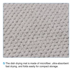 Unique Bargains Microfiber Ultra Absorbent Reversible Soft Dish Drying Mat 19.69" X 14.97" Grey 2 Pcs -Kitchen Tools Shop GUEST d7a6c337 32fa 4276 a490 84521b62ffc3
