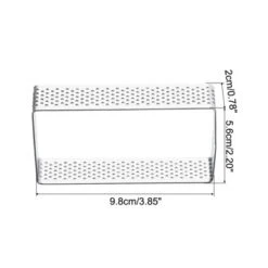 Unique Bargains Heat-Resistant Rectangle Shape Perforated DIY Pastry Cake Rings