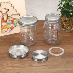 Unique Bargains Regular Mouth Iron Split-Type Leak-Proof Mason Jar Lids 8 Pcs -Kitchen Tools Shop GUEST d924f579 80a0 4c82 a062 5fb985413d0c