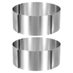 Unique Bargains Stainless Steel Round Adjustable Nonstick Cake Ring 2 Pcs -Kitchen Tools Shop GUEST d95da13c c93d 45e4 b327 bd599af0aa8d