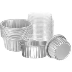 Unique Bargains Disposable Aluminum Foil Cakes Dessert Baking Cups With Lids 25 Pcs 2.5" X 2.1" 13 Unique Bargains Disposable Aluminum Foil Cakes Dessert Baking Cups With Lids 25 Pcs 2.5" X 2.1" -Kitchen Tools Shop GUEST d9da2d13 f0f4 487a bea7 25ac8bbb638b