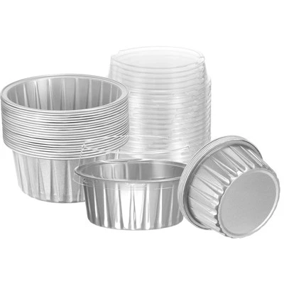Unique Bargains Disposable Aluminum Foil Cakes Dessert Baking Cups With Lids 25 Pcs 2.5" X 2.1" 8 Unique Bargains Disposable Aluminum Foil Cakes Dessert Baking Cups With Lids 25 Pcs 2.5" X 2.1" - Image 6