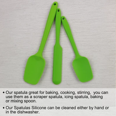 Unique Bargains Heat Resistant Non-scratch Non Stick Seamless Spatula Set Red, Orange, Blue, Green 3 Pcs 6 Unique Bargains Heat Resistant Non-scratch Non Stick Seamless Spatula Set Red, Orange, Blue, Green 3 Pcs - Image 4