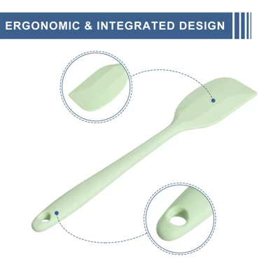 Unique Bargains Heat-resistant Silicone Spatula Spoon For Baking Cooking Mixing 8.5” Cyan 3 Pcs 4 Unique Bargains Heat-resistant Silicone Spatula Spoon For Baking Cooking Mixing 8.5” Cyan 3 Pcs - Image 2