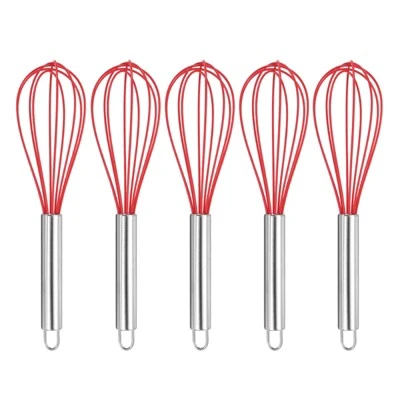 Unique Bargains Silicone Stainless Steel Non-Stick Coated Heat-Resistant Whisk 5 Pcs 8 Unique Bargains Silicone Stainless Steel Non-Stick Coated Heat-Resistant Whisk 5 Pcs - Image 6