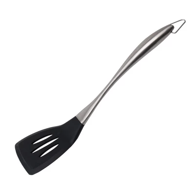 Unique Bargains Spatula Stainless Steel Handle Resistant Non-Sticky Seamless Silicone Slotted Turner Black 1 Pc 7 Unique Bargains Spatula Stainless Steel Handle Resistant Non-Sticky Seamless Silicone Slotted Turner Black 1 Pc - Image 5