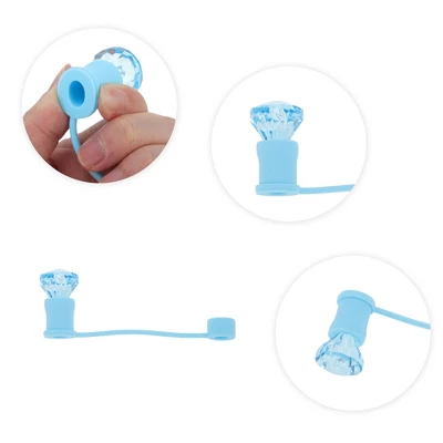 Unique Bargains Gemstone Straw Cover Cap 4 Pcs 4 Unique Bargains Gemstone Straw Cover Cap 4 Pcs - Image 2