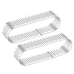 Unique Bargains Heat-Resistant Non Stick Perforated Oval Metal Pastry Rings 2 Pcs -Kitchen Tools Shop GUEST ddc64675 fa51 4f95 9ddd 90f4e38200b7