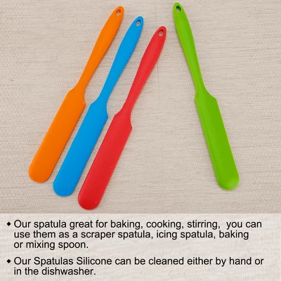 Unique Bargains Kitchen Cooking Baking Heat Resistant Non-Stick Jar Silicone Spatula 4 Pcs 5 Unique Bargains Kitchen Cooking Baking Heat Resistant Non-Stick Jar Silicone Spatula 4 Pcs - Image 3