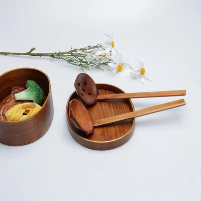 Unique Bargains Home Wooden Soup Spoon Strainer Ladle Spoon Kitchen Cookware Tool Set Of 2 4 Unique Bargains Home Wooden Soup Spoon Strainer Ladle Spoon Kitchen Cookware Tool Set Of 2 - Image 2