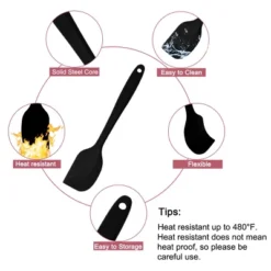 Unique Bargains Heat Resistant Non-scratch Non Stick Rubber Spatula Set Red, Black, Pink, Green 4 Pcs -Kitchen Tools Shop GUEST e08e8663 f68d 437d bf8d cd842b826ea5
