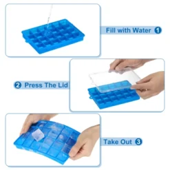 Unique Bargains Silicone Easy Release Ice Cube Trays With Lids -Kitchen Tools Shop GUEST e2aeb6ce 46f8 437c 8421 d69af232affa