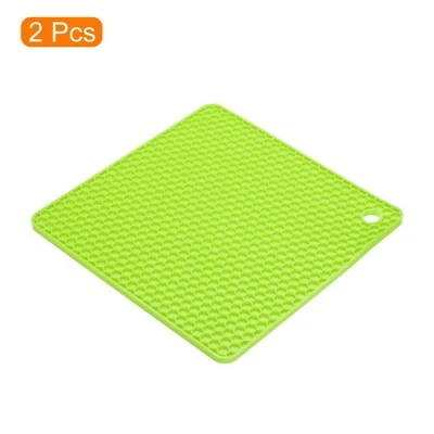 Unique Bargains Silicone Heat Resistant Non-Slip Green Trivet Mats Green 2 Pcs 4 Unique Bargains Silicone Heat Resistant Non-Slip Green Trivet Mats Green 2 Pcs - Image 2