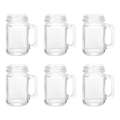 Unique Bargains Reusable Mason Jar Shot Glasses With Handle 6 Unique Bargains Reusable Mason Jar Shot Glasses With Handle - Image 4
