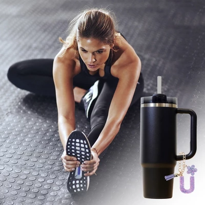 Unique Bargains Star Sequin Letter U Flower Tassel Water Cup Pendant Purple 1 Pc 5 Unique Bargains Star Sequin Letter U Flower Tassel Water Cup Pendant Purple 1 Pc - Image 3